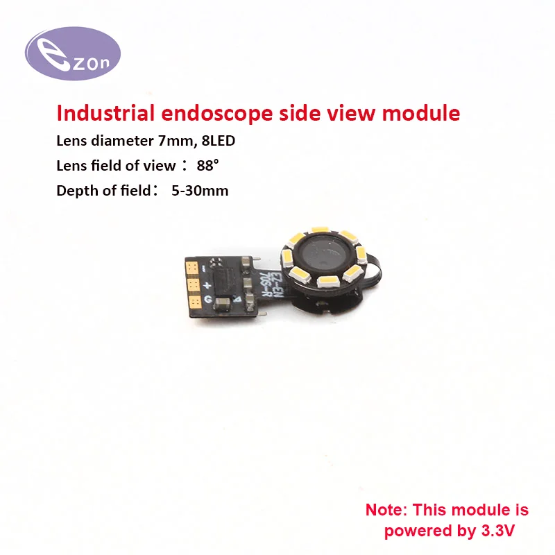 Ultra short USB 1MP  7mm endoscope camera module side view FOV88゜OV9734 industrial pipeline auto repair probe  EZ-EN70S-RT