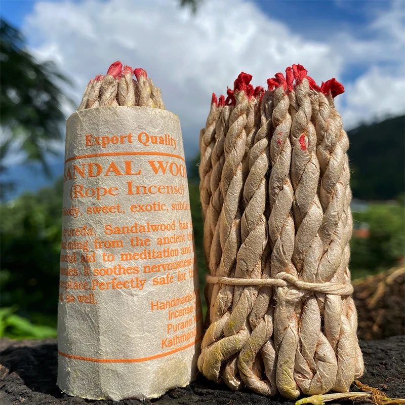 40 Roots Handmade Herbal Rope Natural Nepalese Traditional White Sage Fragrance Temple Indoor Yoga Line Incense Relieve Spirit