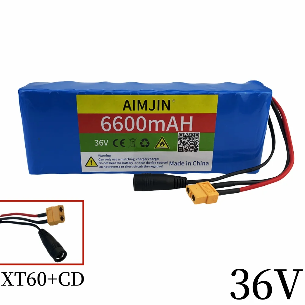 10S2P 36V 6600mAh Lithium-ion Rechargeable Battery Pack for Double Wheel Balance Vehicle Electric Scooters