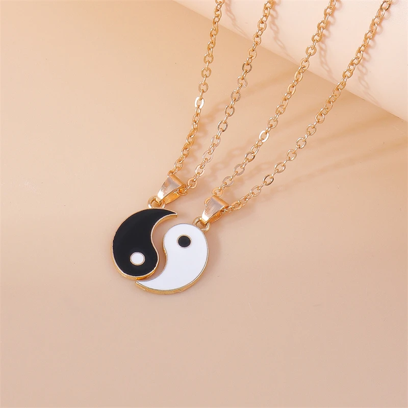 Mode Yin Yang Tai Chi Halskette für Frauen Männer Geburtstagsgeschenk Beste Freunde Party Urlaub Schmuck Geschenke – Detail 6