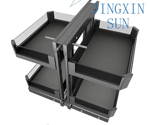 Cadsbury corner basket kitchen cabinet storage rack corner aluminum rotation