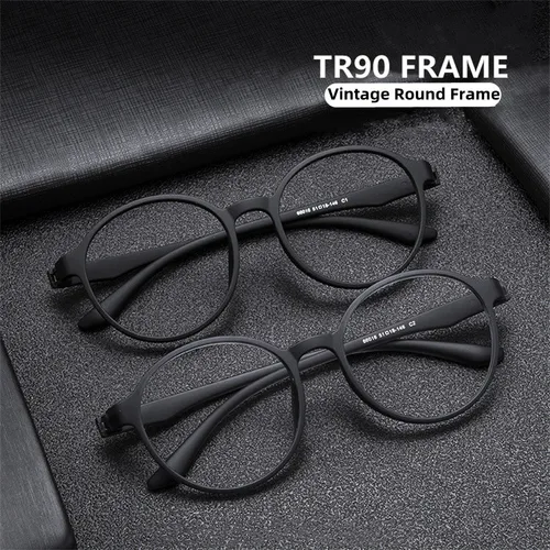 남녀공용 레트로 라운드 광학 안경테, 초경량 편안한 경험, 나사 없는 편리한 디자인 안경, 신제품 