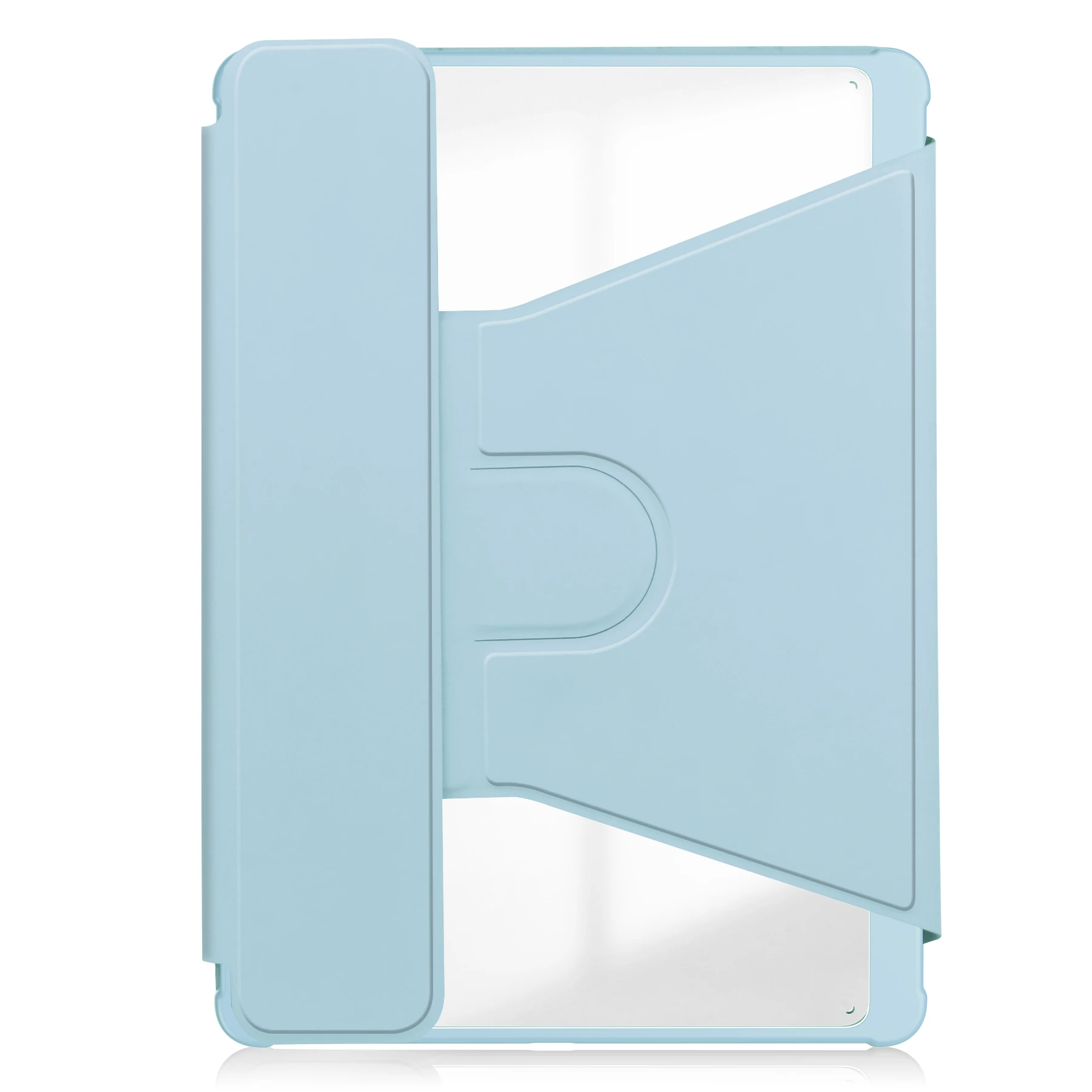 Case  For Ipad Pro 13 2024 Tablets Voltage TPU Pen Slot Leather Cover Transparent 360°rotary keyboard
