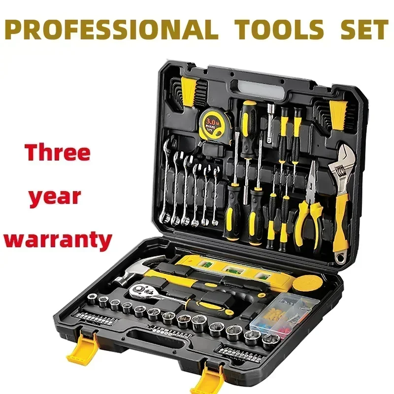 Professional Complete Tools Kit Set Briefcase Boxes Hand Tool 108 PCS Home Metal Carpentry Car Repairs Maintenance Work Toolbox