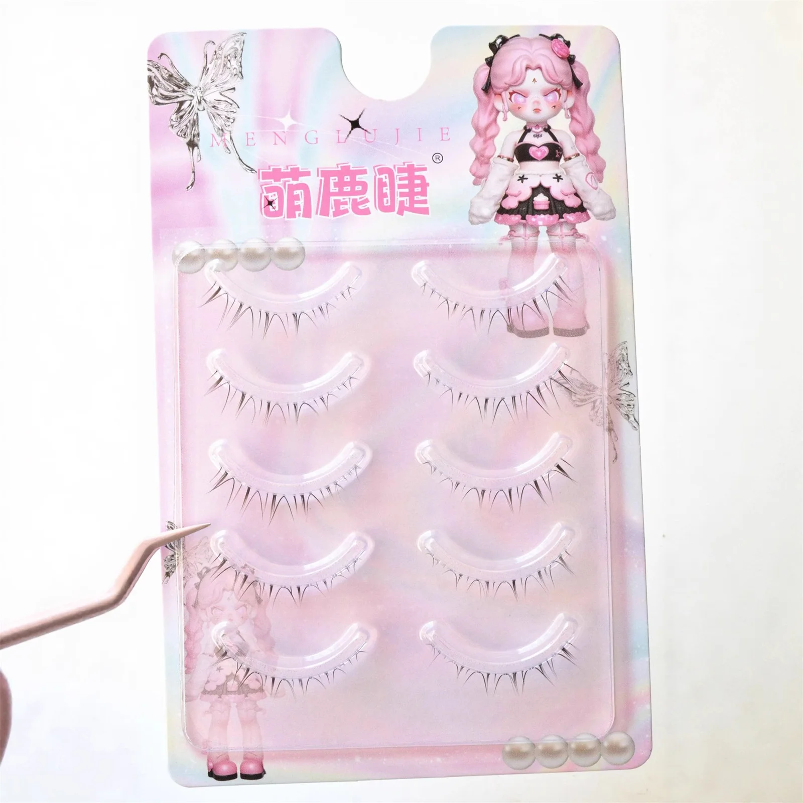 Manga Cross Lower False Eyelashes full strips Long Dense under Lashes with C-Curl for Daily Wear and Cosplay makeup