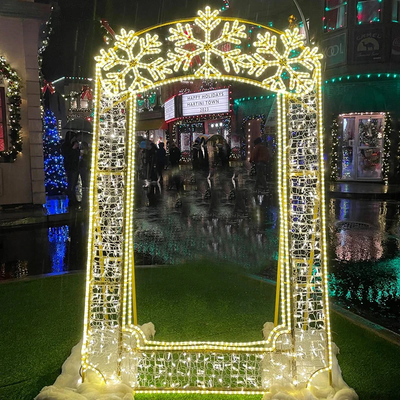 Festive Patterns Designs Holiday Illumination Art Backdrop Display 2D Photograph Motif Christmas Theme Photo Frame Lights