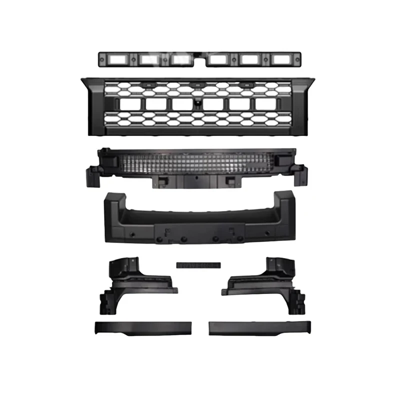 Car Front Face Matte Black Grille Fit for Jetour Traveller T2 2023 2024 2025 Modified LED Light Star Grille Car Accessories