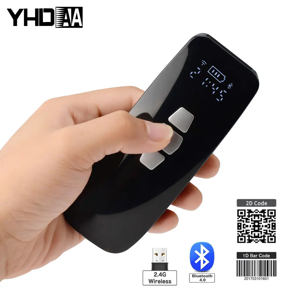 

Wireless Barcode Scanner 2D/1D CCD Mini Bar code Reader Battery QR Code Scanner For Hospital Logistics Warehouse Windows /IOS