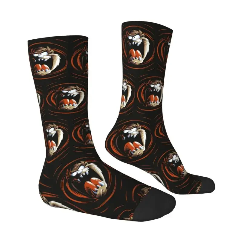 Tasmanian Devil Men Women Male Crew Socks Unisex Fun 3D Print Taz Cartoon Dress Sock