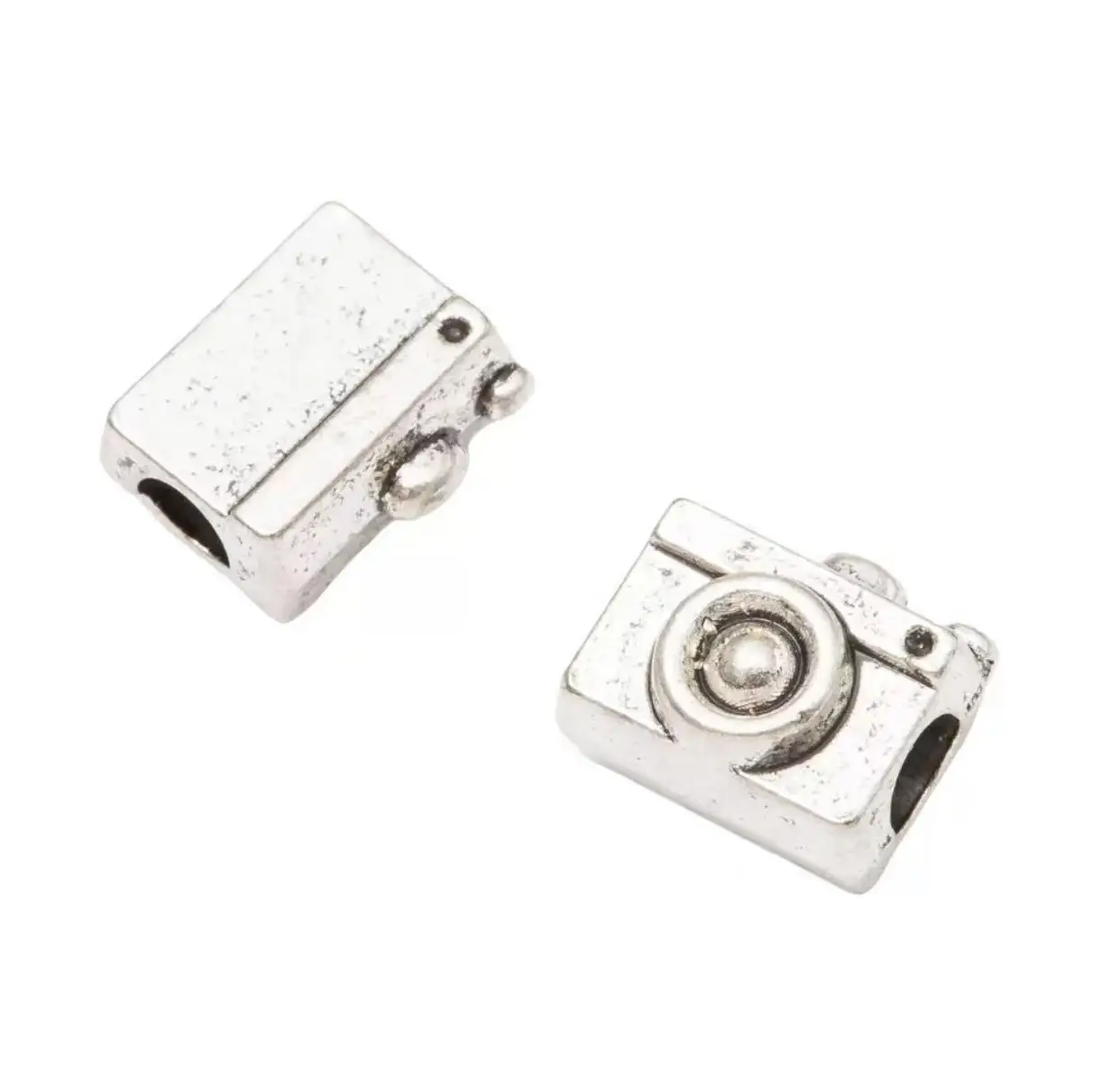 

10pcs 11.8*9.5mm, hole 4mm Vintage camera design big hole spacer beads for jewelry handmade HWL2637