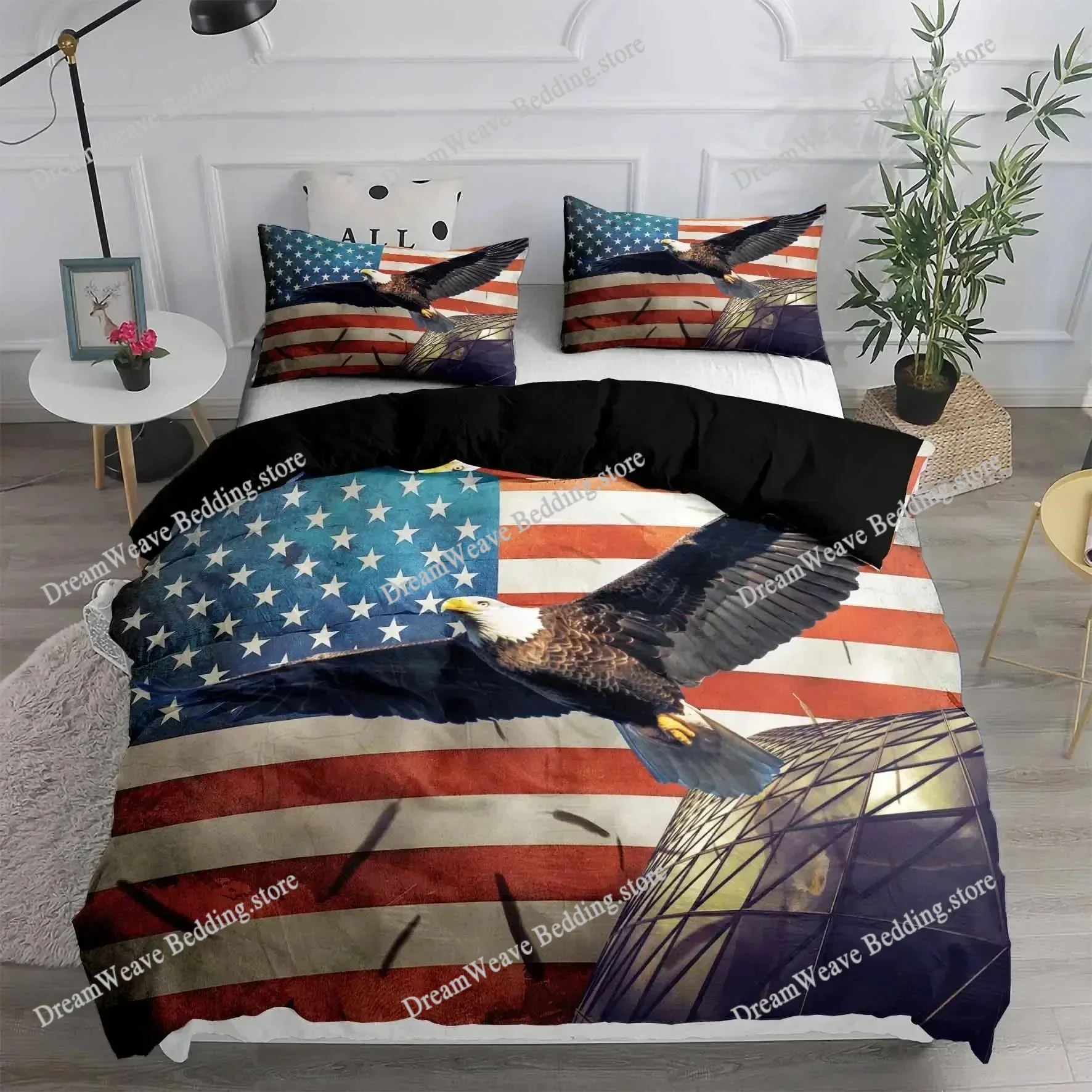 American Flag Art Bedding Set Duvet Cover 3d Bedding Fashion Design Decoration King Duvet Cover Set Double Bed Set Bedding Sets9