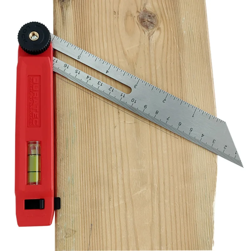 T-Type Angle Ruler 45° Adjustable Bevel Ruler High Precision Woodworking Square for Tile Marking