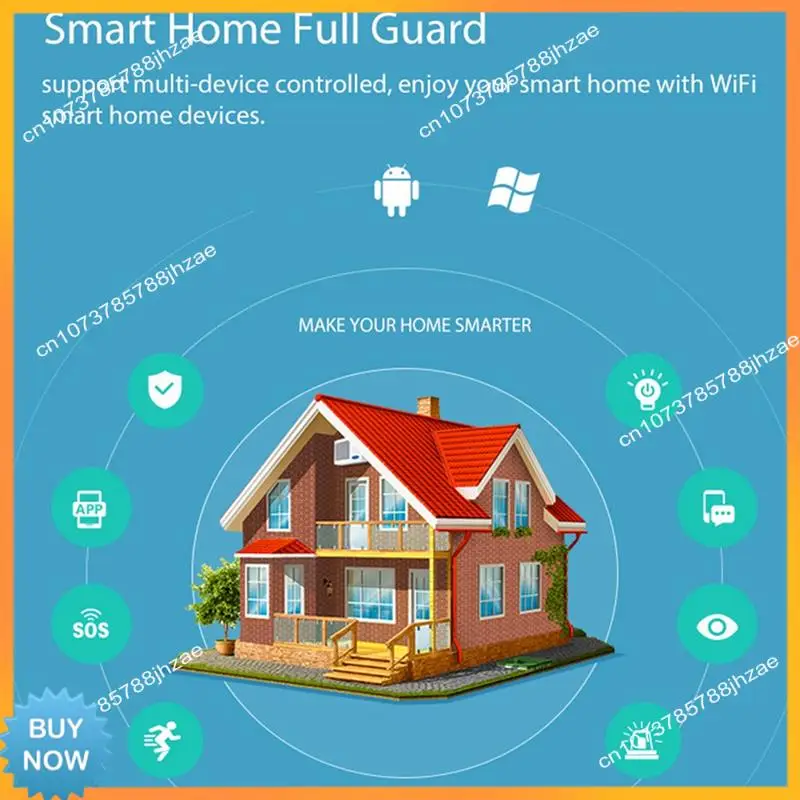 A10R White Door Window Sensor Plastic Door Window Sensor Wifi Smart Home Wireless Door Detectors USB Open/Close APP Remote Alarm