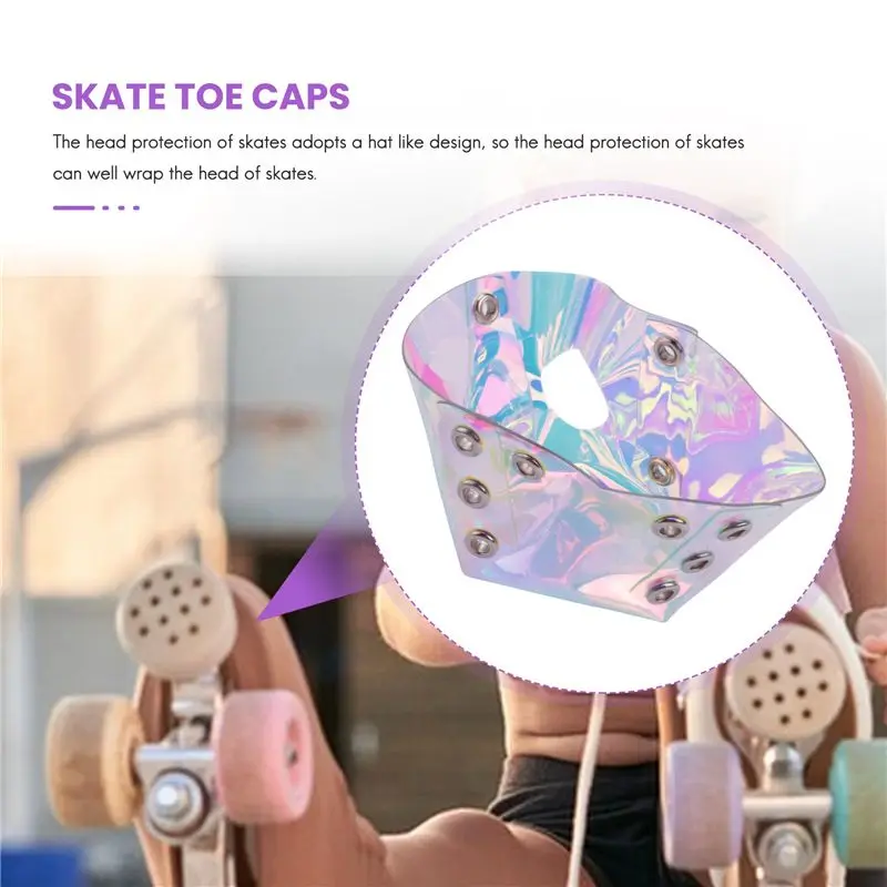 RTENTE-1 Pair Skate Toe Guards PVC Roller Skate Toe Caps For Roller Skates Toe Cap Protective Cover Shoe Shield view 2