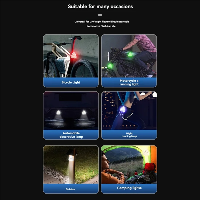 【スーパーディール】LED ストロボライト ミニワイヤレス ストロボライト USB 充電 防水 防塵 ドローン 車 トラック バイク RC ボート用