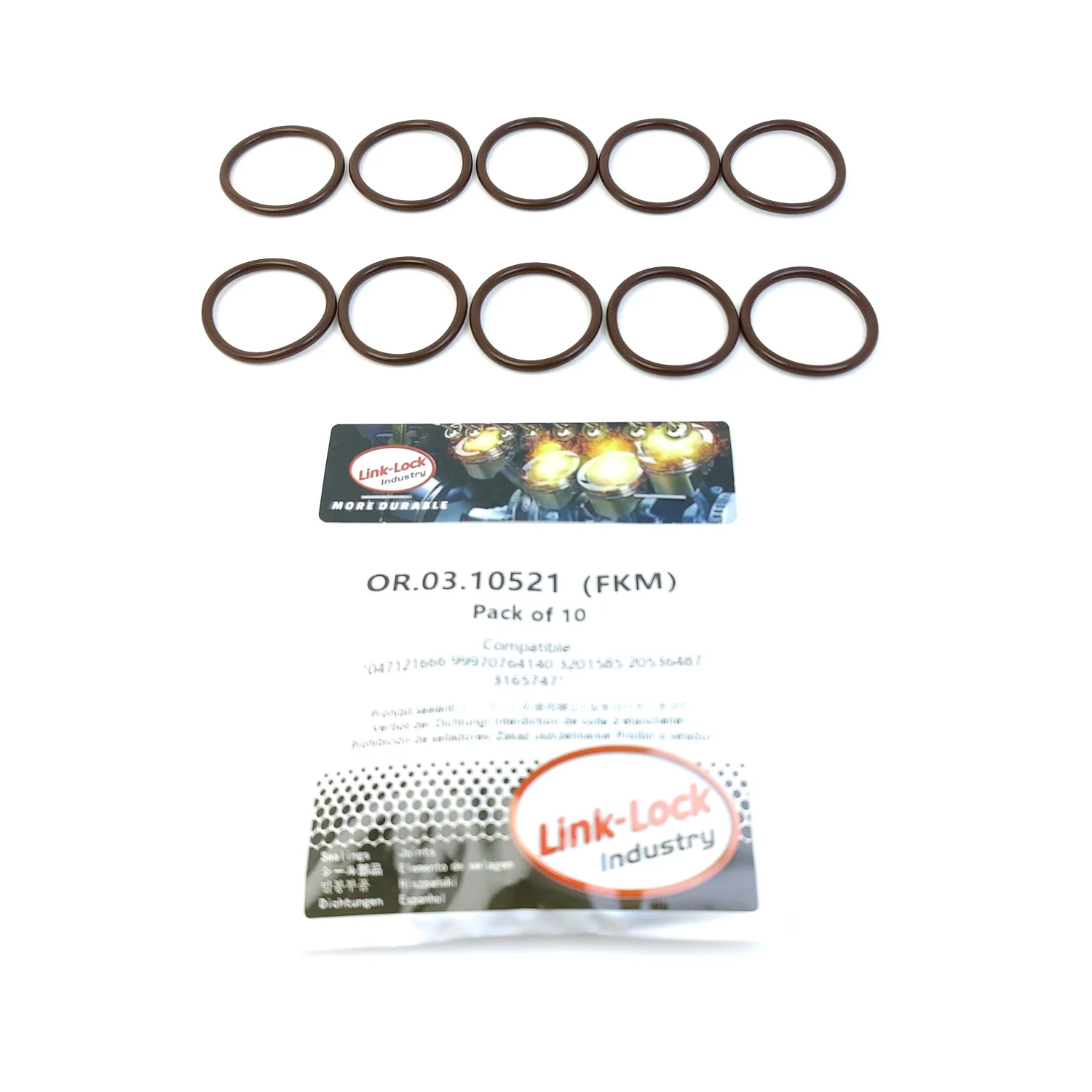 LINK-LOCK 10PCS OR.03.10521 FKM Viton Sealing O-Ring Kit of Cooling Water Pipe 047121666 99970764140 3201585 20536487 3165747
