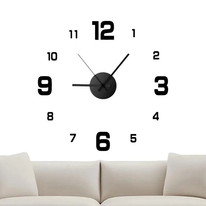 3D Wall Watch Non-Ticking Modern Clock With Silent Movement Battery Operated Clock For Living Room Bedroom Home Decorations