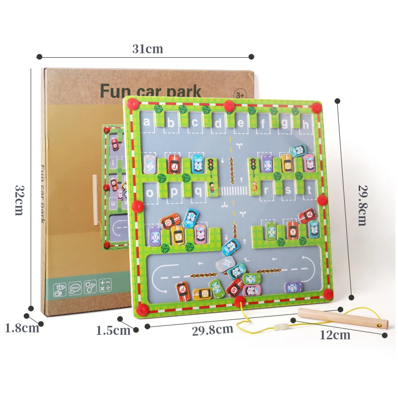 Magnetic Maze Sorting Board Montessori Toys Kids Color Number Cognitive Sensory Game Fine Motor Training Wooden Educational Toys