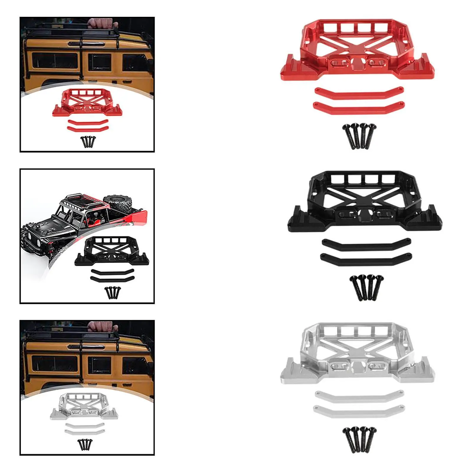 

RC Car Luggage Carrier Model Vehicle Accessory Easy Installation RC Car Modification Parts Decoration Accessories for H12Y+