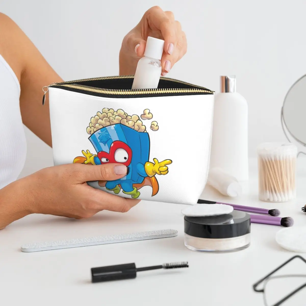 

Superthings Women Cosmetic Bags Travel Makeup Organizer Pouch Toiletry Storage Dopp Kit Box