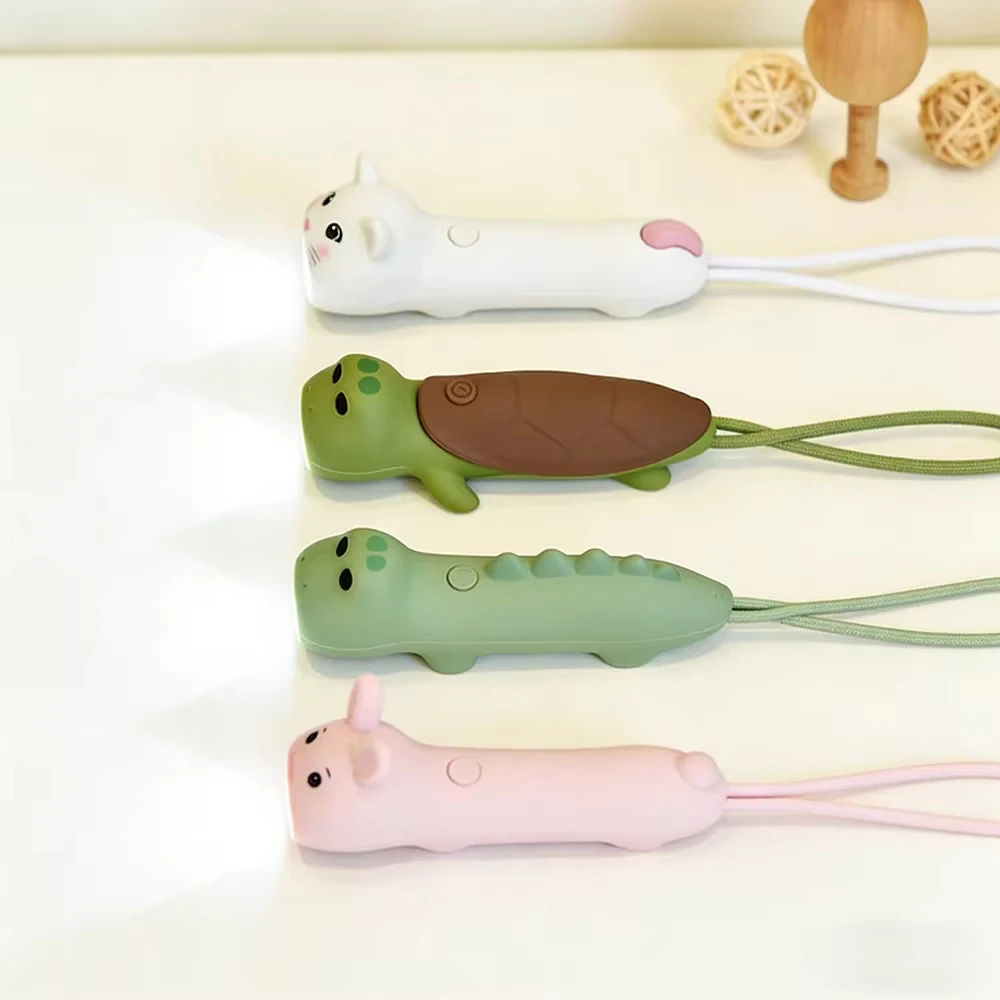 Lampe torche LED portable puissante 100000LM en silicone pour animaux, rechargeable par USB : lapin, dinosaure, chat blanc, ours polaire