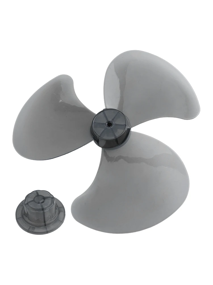 3 Plastic Fan Replacement Part With Nut Cover For 16 Inch Pedestal Desk Standing Fan Black White PP Material Home Cooling