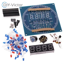 Rotating LED Display Alarm Electronic Clock Module Water Lamp DIY Kit Light Control Temperature DS1302 C8051 MCU STC15W408AS