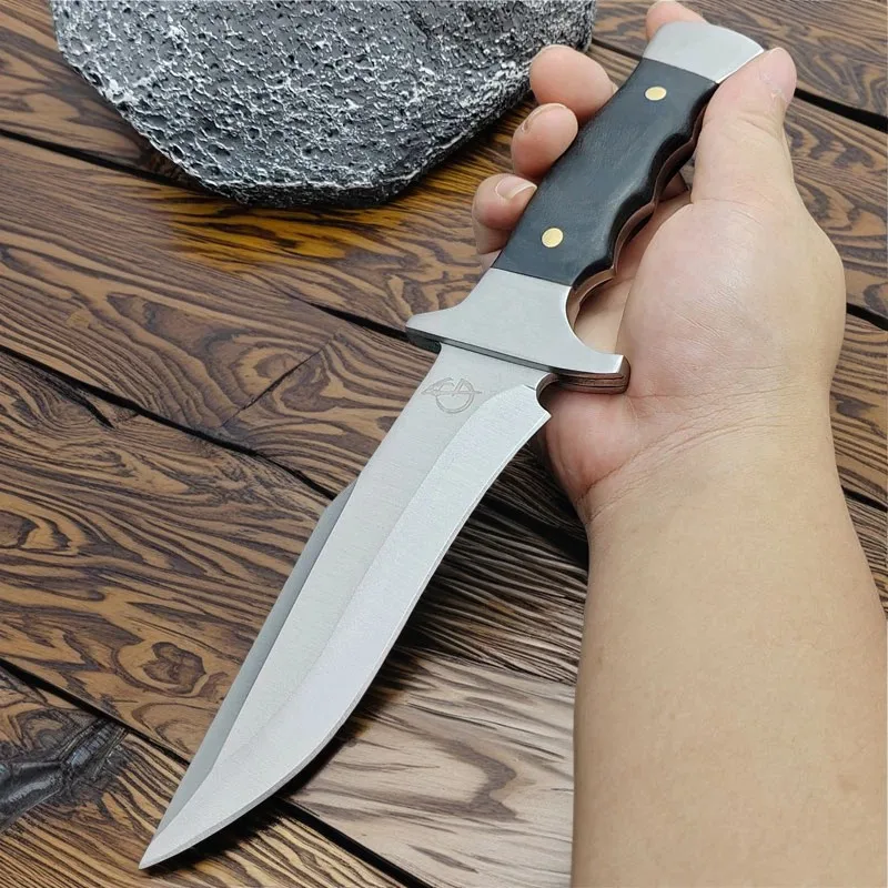 The fixed blade is made of rust-proof AISI 420 steel and is suitable for camping, wilderness survival, and home barbecue knives