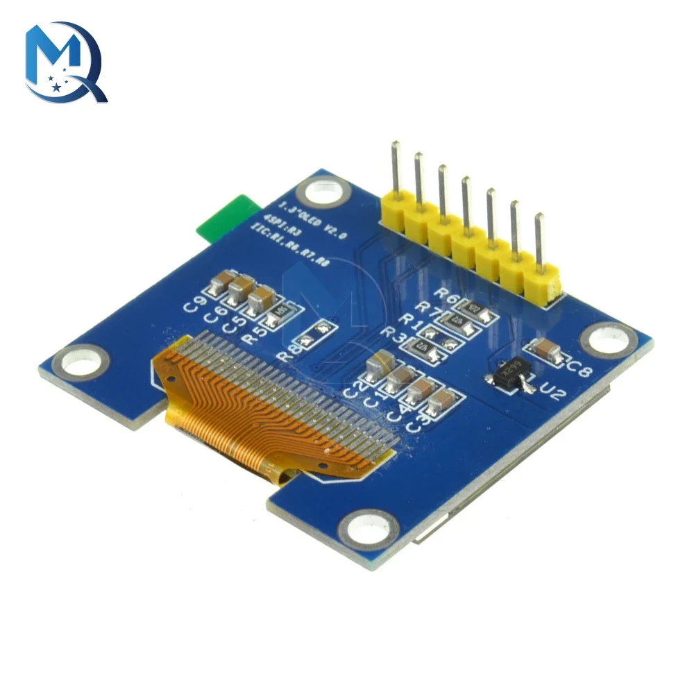 Módulo de pantalla OLED LCD de 128x64 pulgadas, Color blanco/Azul, 7 pines, interfaz IIC I2C, controlador SH1106 para Arduino