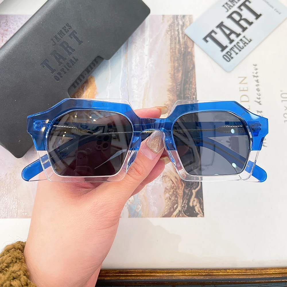 

Originally Fashion JAMES TART577 Irregular Acetate Frame Men Women Handmade Uv400 Lenses Sunglasses Trendy Optical Glasses