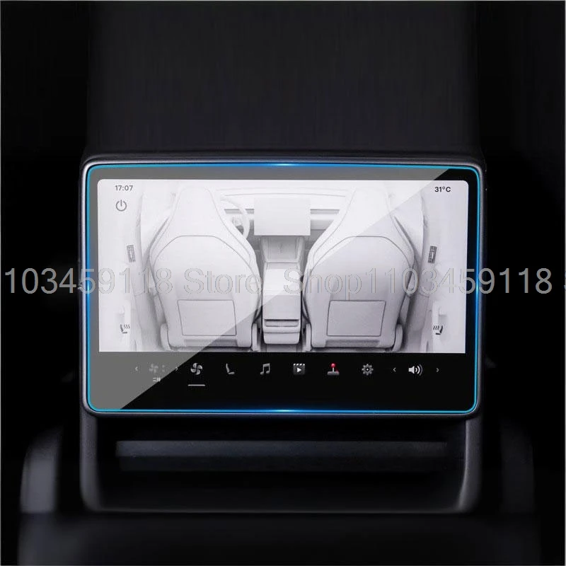 Displayschutzfolie aus gehärtetem Glas für Tesla Model Y YL 2026 8 Zoll LCD-Bildschirm für die hintere Klimaanlage, kratzfestes Zubehör – Detail 2