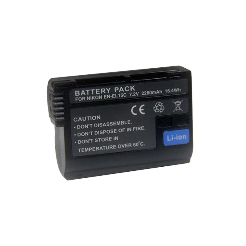 EN-EL15C 7.2V 16.4Wh 2280mAh Battery for Nikon Z8 Z72 Z6II Z6 Z7 Z5 D850 D750 D810 D7100 D7000 D800 High Quality Camera Battery