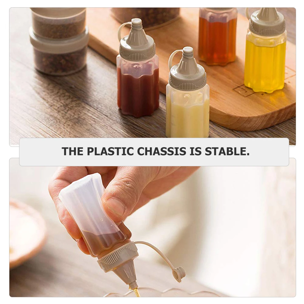 

12Pcs Multi-Purpose Plastic Seasoning Jars Spice Containers Sauce Storage Holders Transparent Spice Containers