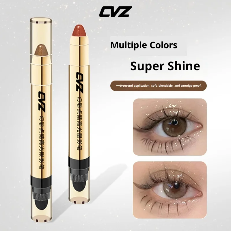 Bâton de fard à paupières Double face, surligneur à paillettes, stylos éclaircissants avec paillettes nacrées, finition mate, combinaisons de doublure d'ombre à paupières