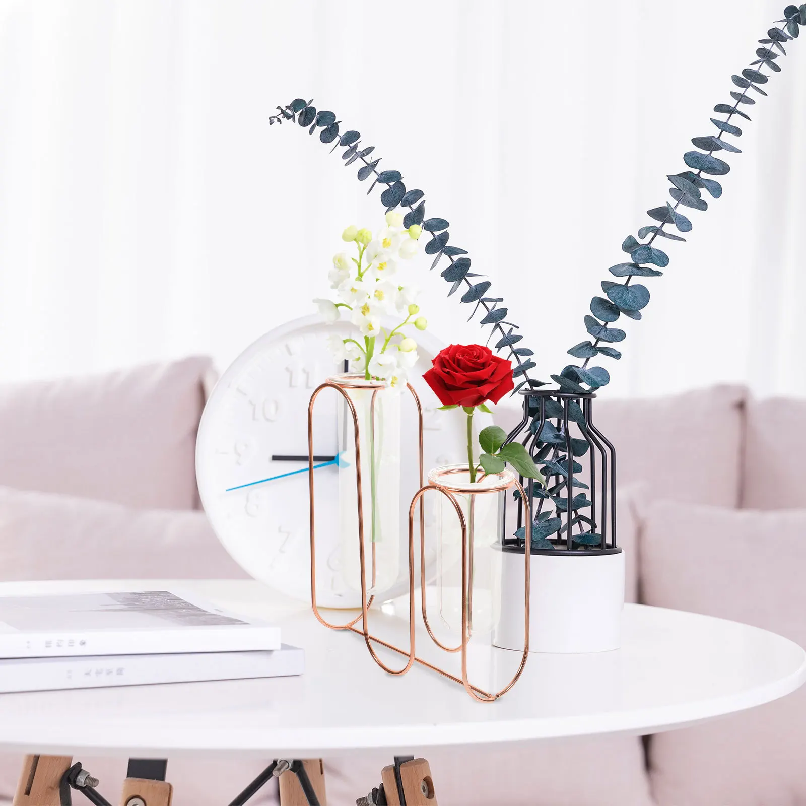 

Glass Hydroponic Small Vase Desktop Flower Vase Clear Decorative Floral Arrangement Bottle Flower Container Floral Art Holder