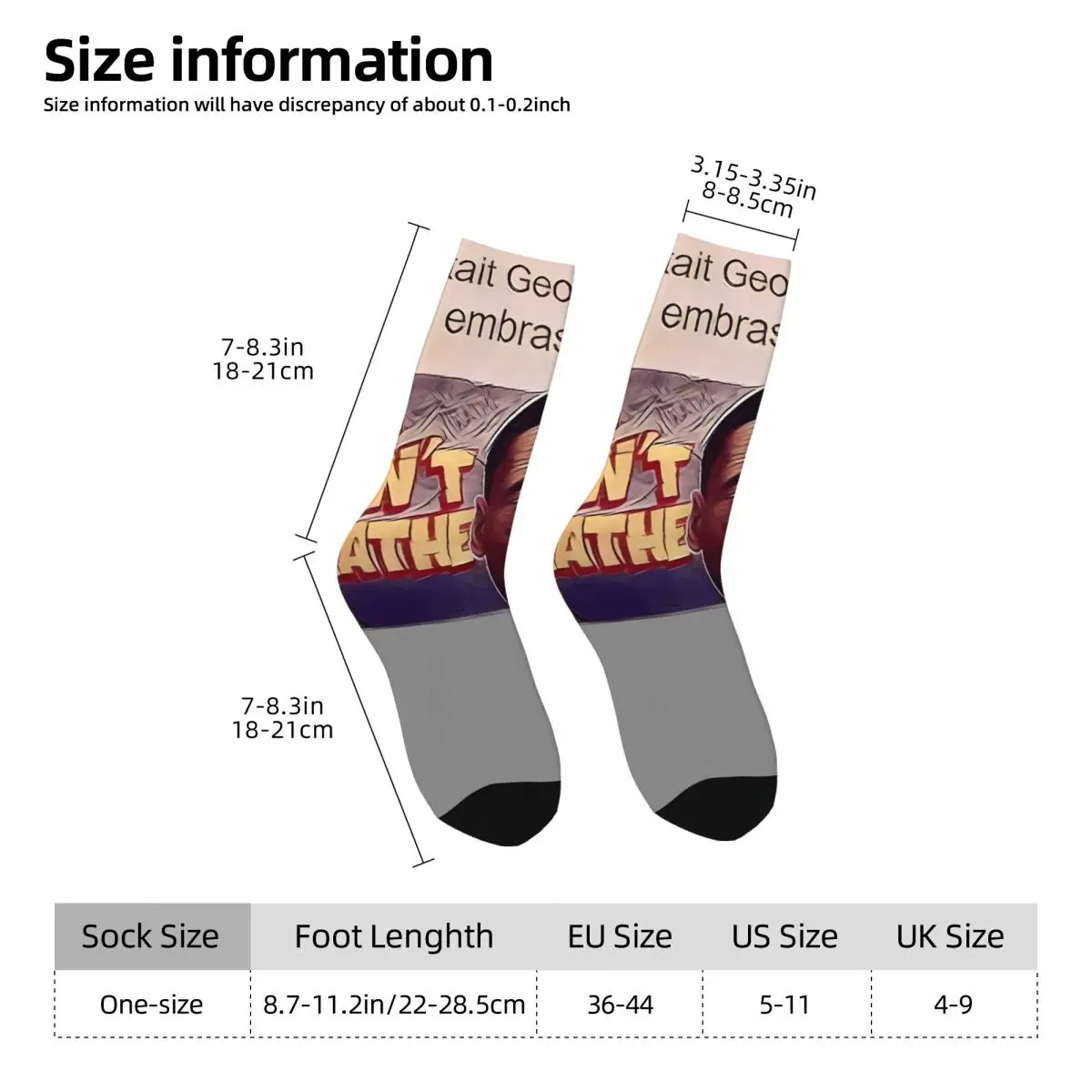 George Floyd Socks Autumn Stockings Casual Men Warm Soft Socks Design Climbing Non Slip Socks