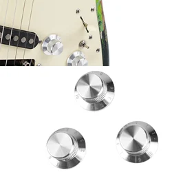 3Pcs Guitar Knob Metal Fine Surface Burrs Free Guitar Volume Control Knob Replacement With Hole