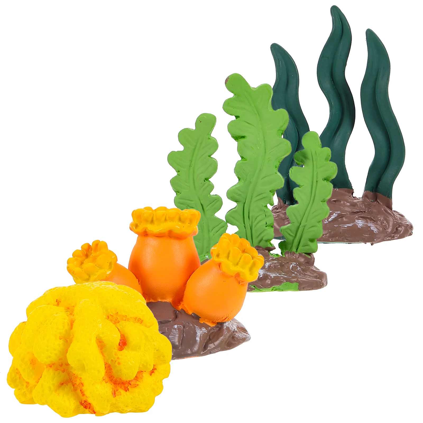 

4pcs Mini Coral Decorative Plants Artificial Reef Decor Fish Tank Aquarium L scape Resin Safe Non Polluting Realistic Shape
