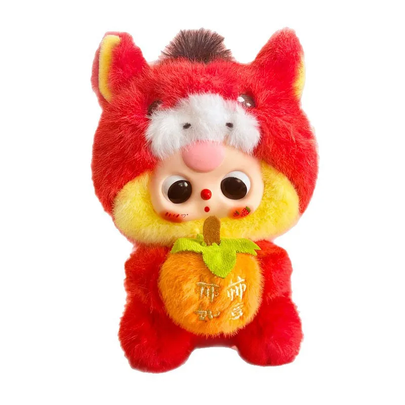 2026 Jaar Kawaii Baby Paard Opknoping stuk Hold Persimmon Speelgoed van het Paard Mascotte Pop Vinyl Pop Nieuwjaar Zodiac Pop Gift