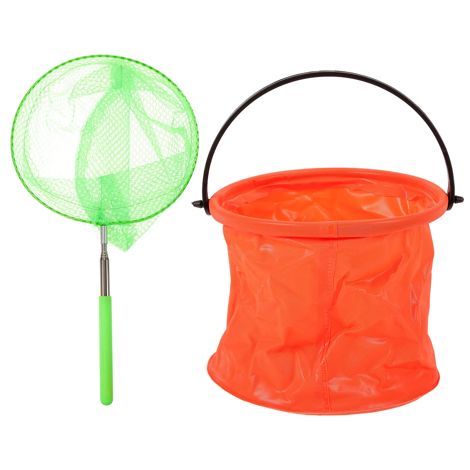 1 مجموعة الفولاذ المقاوم للصدأ للتمديد شبكة صيد السمك طوي حوض خارجي للأطفال اصطياد الأسماك الصغيرة الحشرات الفراشات المحمولة #6