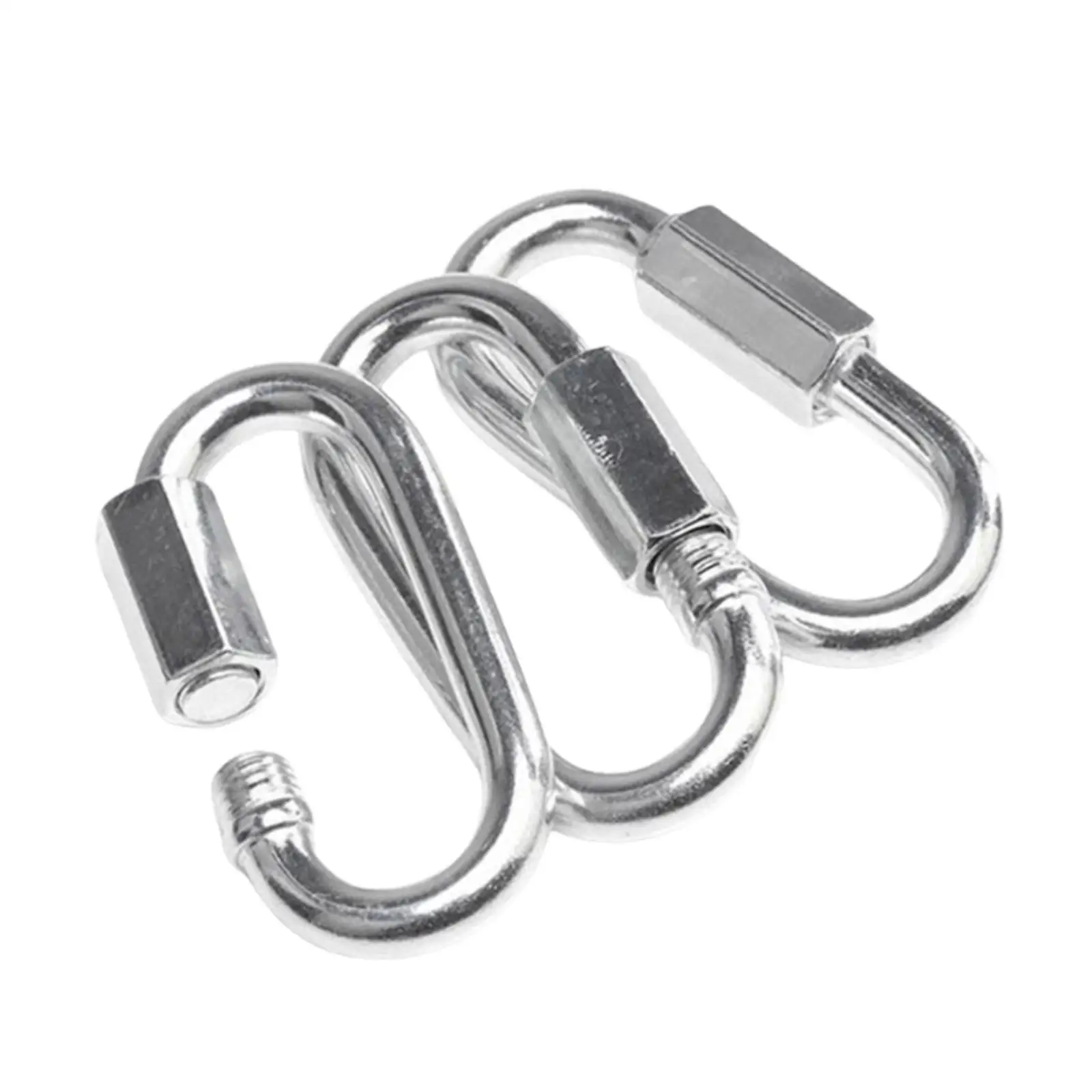 

2 Pieces Chain Link Connector Locking Carabiner Clips for Swing Play Set Heavy Duty Rope Connector for Traveling Backyard