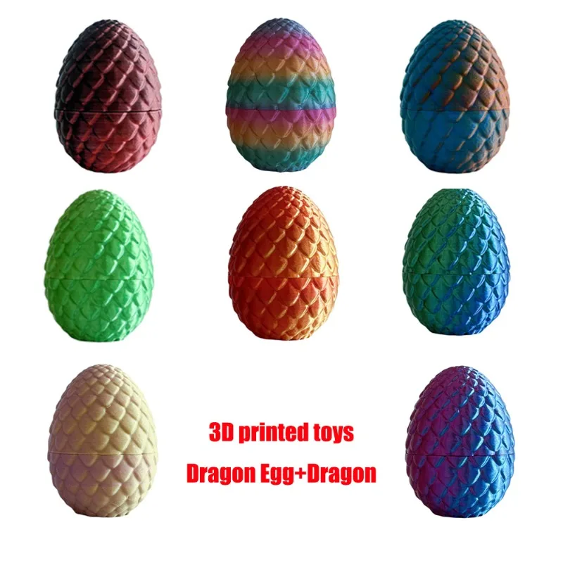 

3D Printing Creative Stress Relieving Toys Original Classic Dragon Egg Combination Model Children's Birthday Gifts Decoration