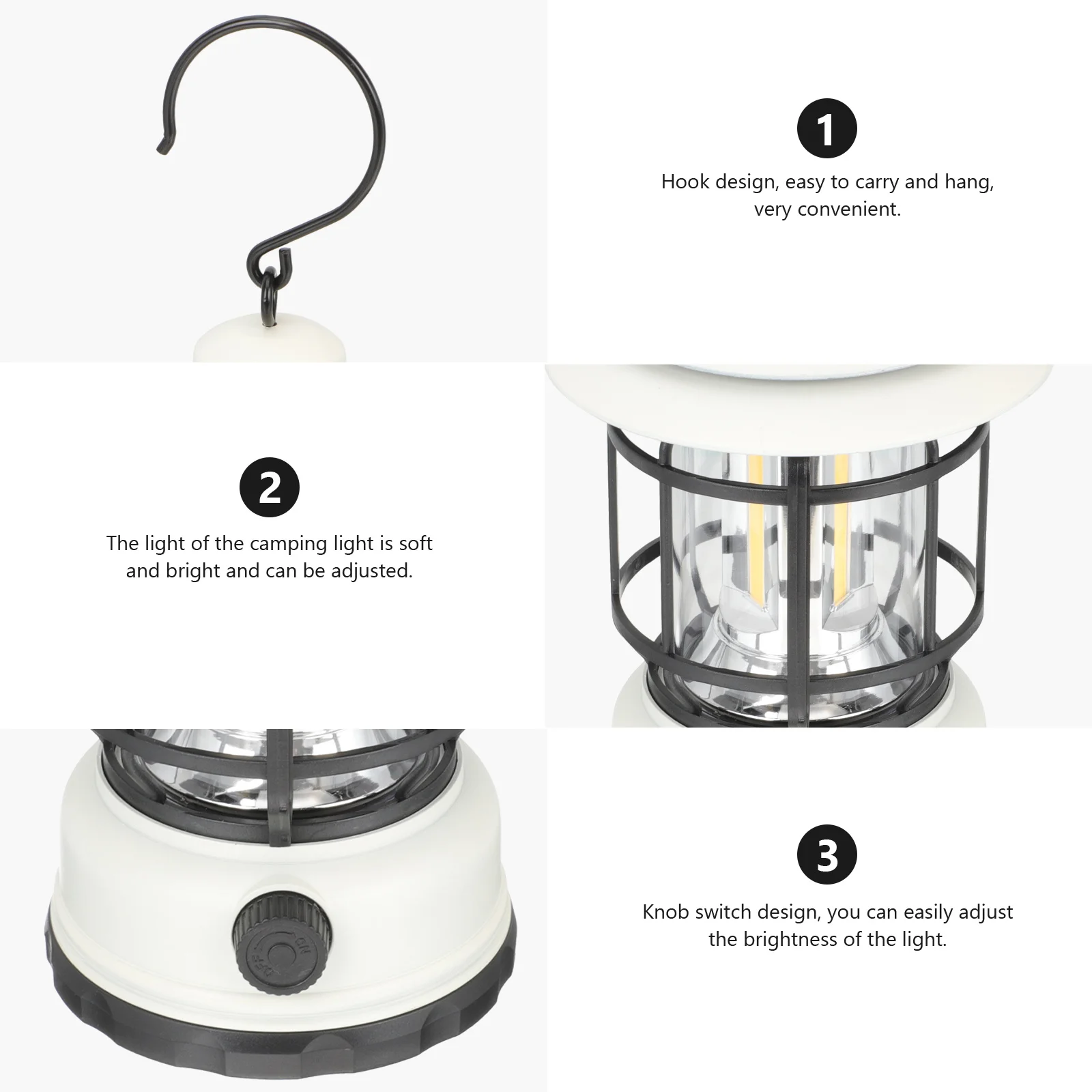 

Retro Camping Lamp Reliable Handle Tent Light with Long-Term Durability Convenient Camping Light for Outdoor Tent Accessories