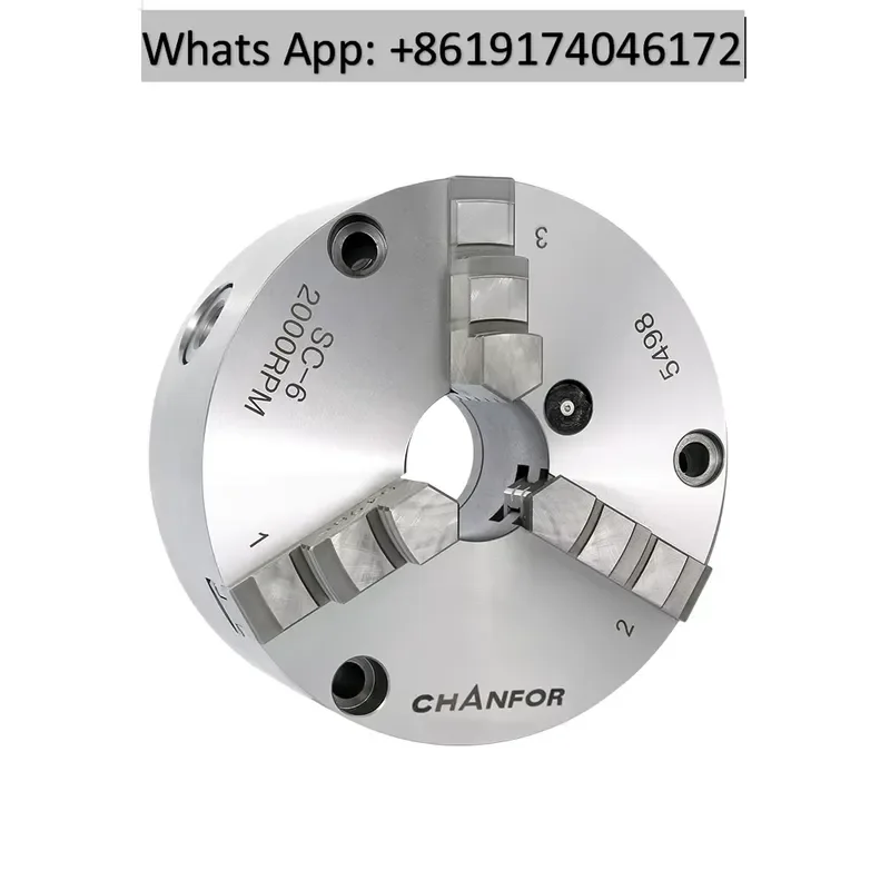 High precision SK three jaw self centering chuck machining center four axis SC-160 manual three grip front threading