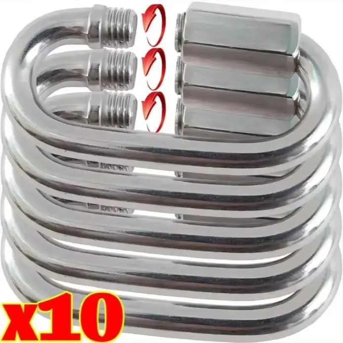 Multifunktions-Eisen-Verbindungsring Bergsteiger-Karabiner Outdoor-Kletterkette Sicherheitsschnalle Seilverbinder
