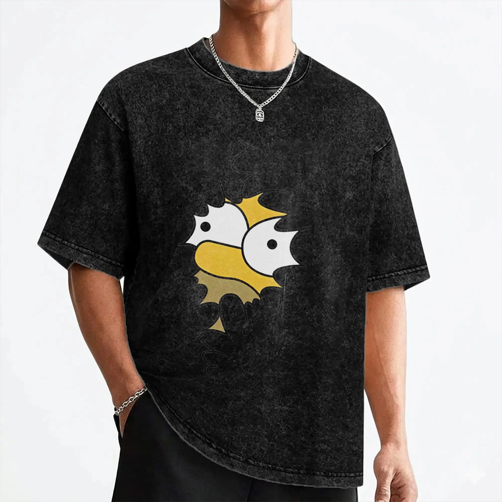 Cartoon The S-Simpsons T Shirt Washed Short Sleeve Harajuku T-Shirts  Vintage for Men Women Streetwear Graphic Tee Shirt