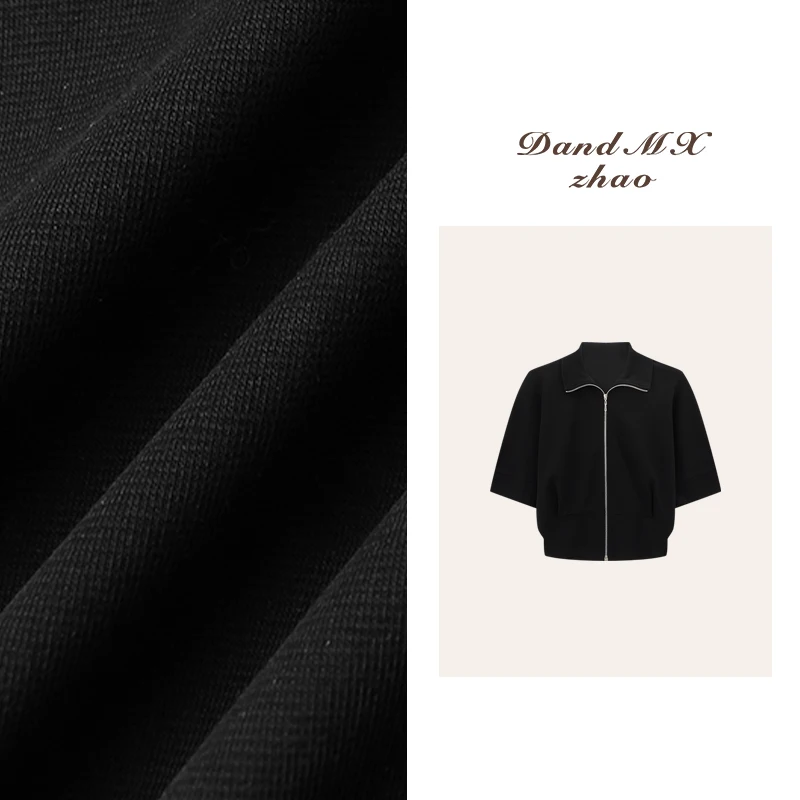 

Nana Tall DMX Proportion Reaped Double Zipper Modern Waist-Cinching ort Sve Top for Taller Women 667 Tall Women