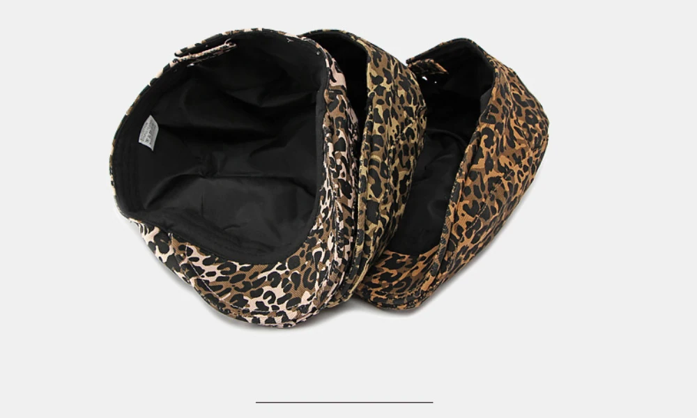 HT5119 Herren- und Damen-Baskenmützen Retro Künstler-Mütze Leopard Ivy Flat Cap Unisex Verstellbare Achteckige Baskenmütze – Detail 11
