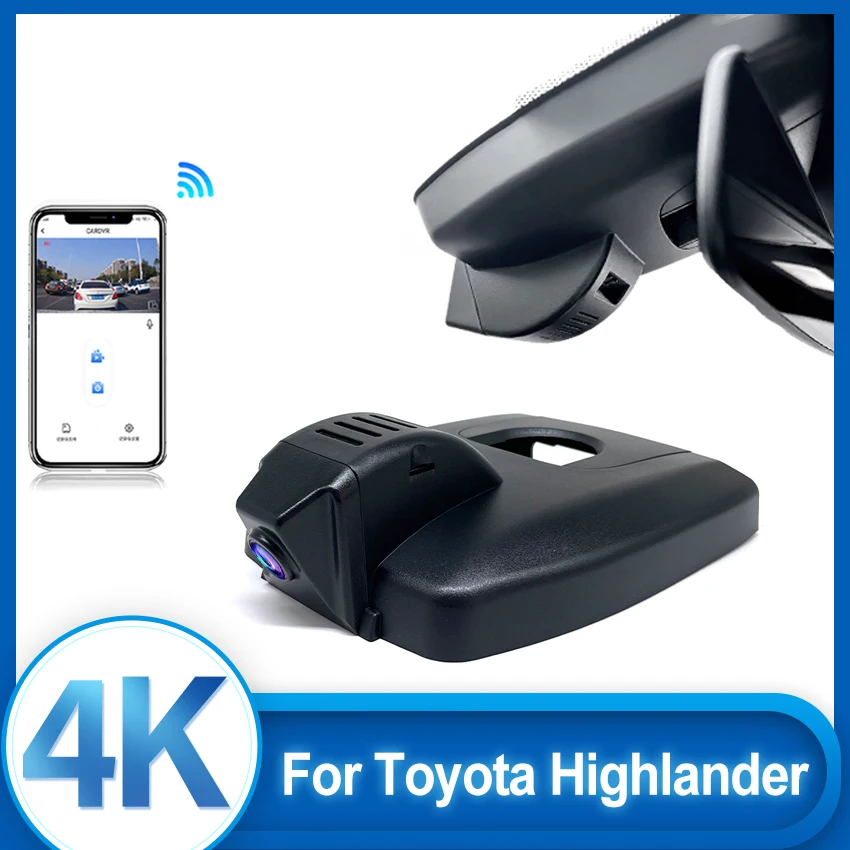 

Видеорегистратор HD 4K 2160P скрытого типа для Toyota Highlander Kluger (XU50 XU70) 2021 2022 2023 с ночным видением