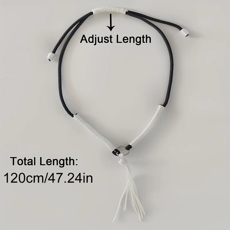 خاتم رقبة حصان مصنوع يدويًا من النايلون - قلادة مزخرفة منسوجة، آمن ومريح لجميع الخيول